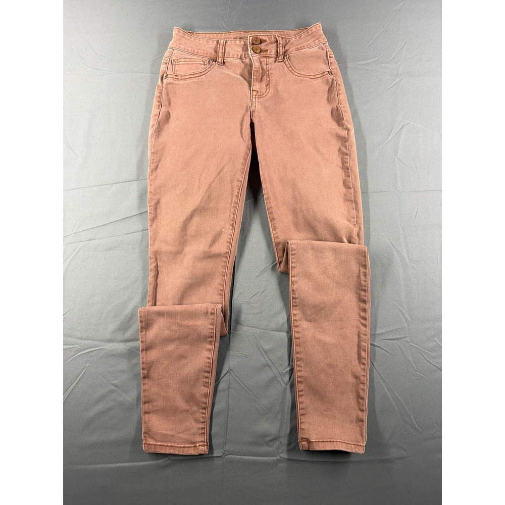 Maurices DenimFlex Womens XS Regular Skinny Jeans Mauve Pink Stretch Double Butt